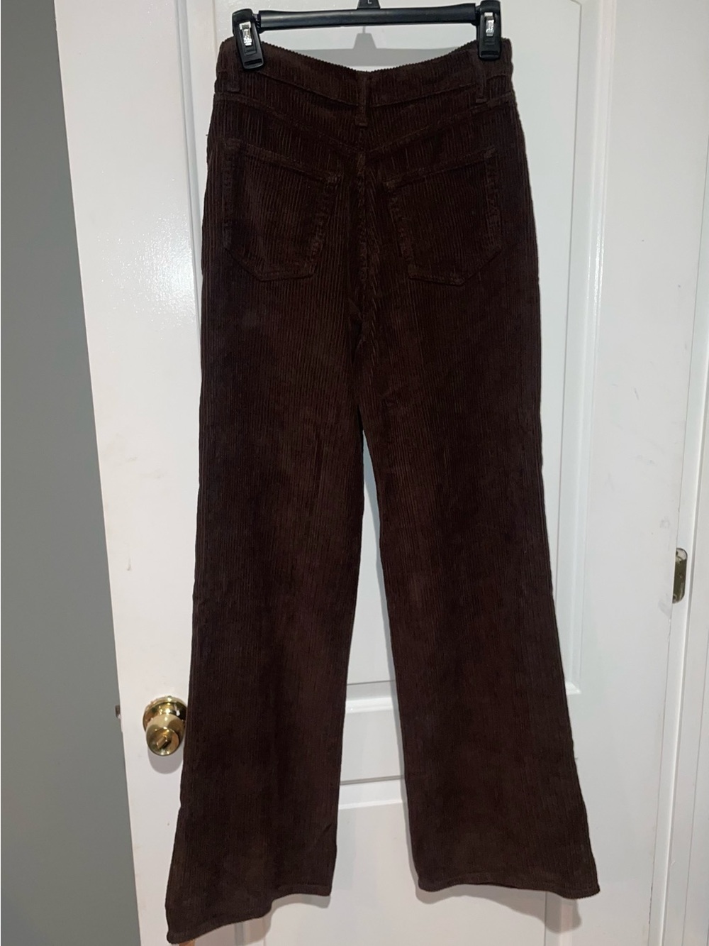 New! Reformation Cary High Rise Slouchy Wide Leg Corduroy Pants Brown Espresso🤎 - Picture 7 of 8